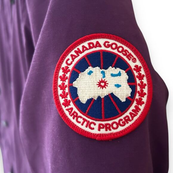 Canada Goose Kensington Parka Down Coat Jacket Purple Small Women’s - Picture 8 of 16